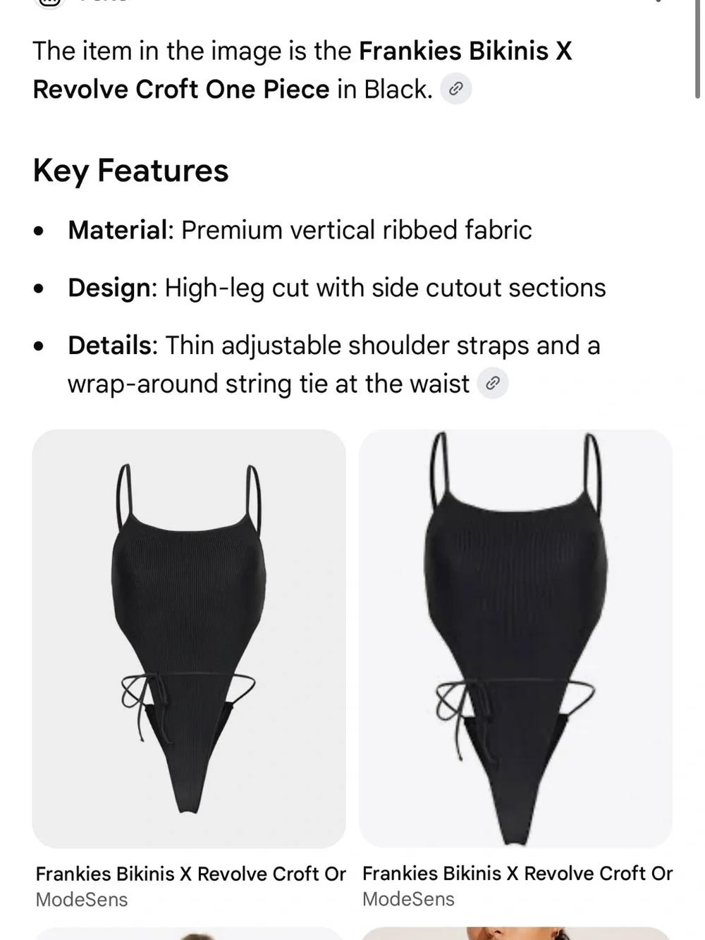 Frankies Bikinis X Revolve Croft One Piece in Black Small